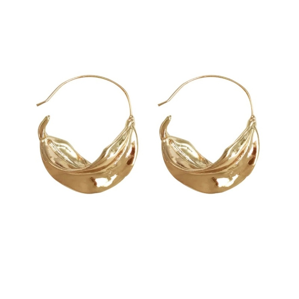 NWT Gold Indepth Hoop Earrings